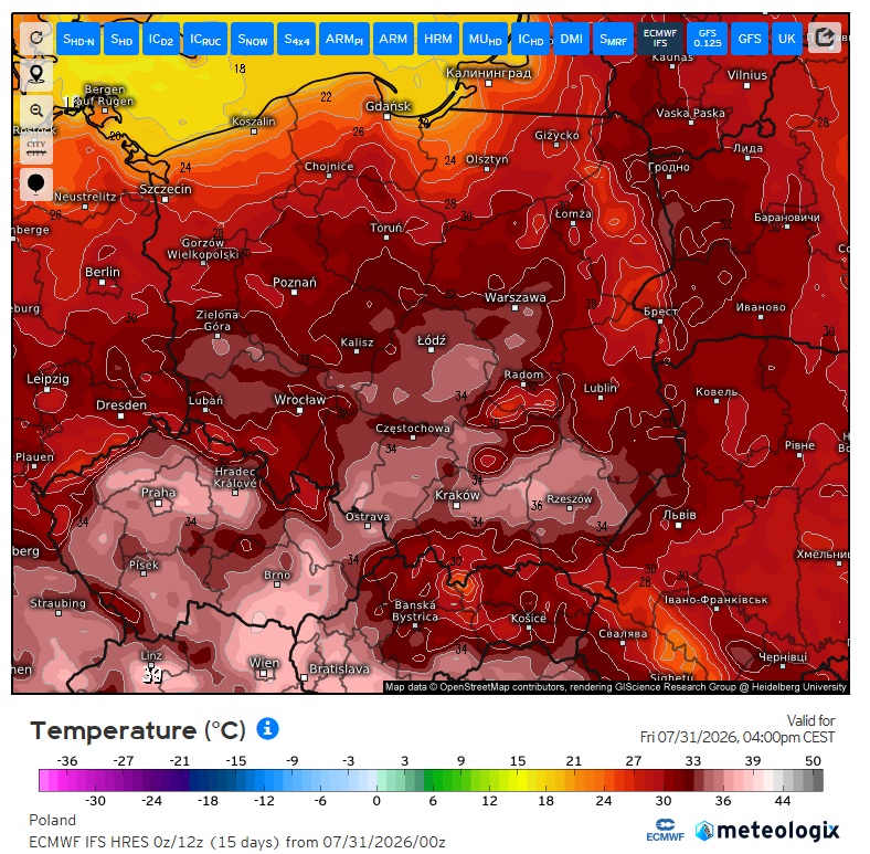 upały w Polsce