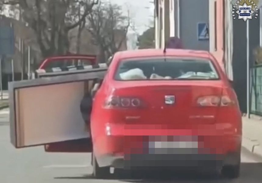 kuriozalna sytuacja na drodze