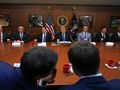 Narada Donalda Trumpa ze współpracownikami w Camp David