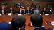 Narada Donalda Trumpa ze współpracownikami w Camp David