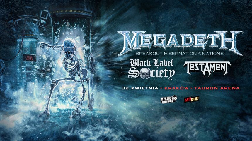 Megadeth w Krakowie 2027 - plakat