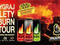 Plakat promujący konkurs Burn x Mixmag.