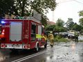 Straż pożarna w czasie burzy
