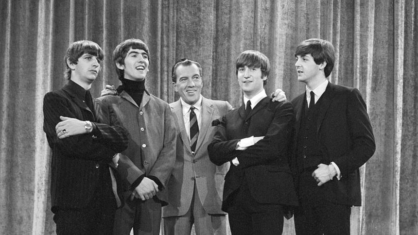 Zdjęcie Beatles&oacute;w z Edem Sullivanem