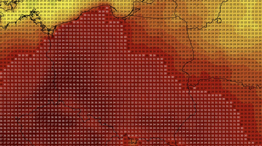 Temperatura maksymalna w piątek (14.08) według modelu GFS