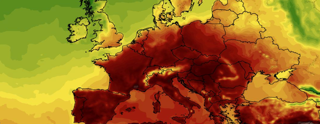 Temperatura mierzona na wysokości 2 m nad powierzchnią gruntu w piątek (14.08) według modelu GFS