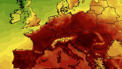 Temperatura mierzona na wysokości 2 m nad powierzchnią gruntu w piątek (14.08) według modelu GFS