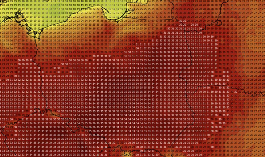 Temperatura maksymalna 16.08 (ECMWF)