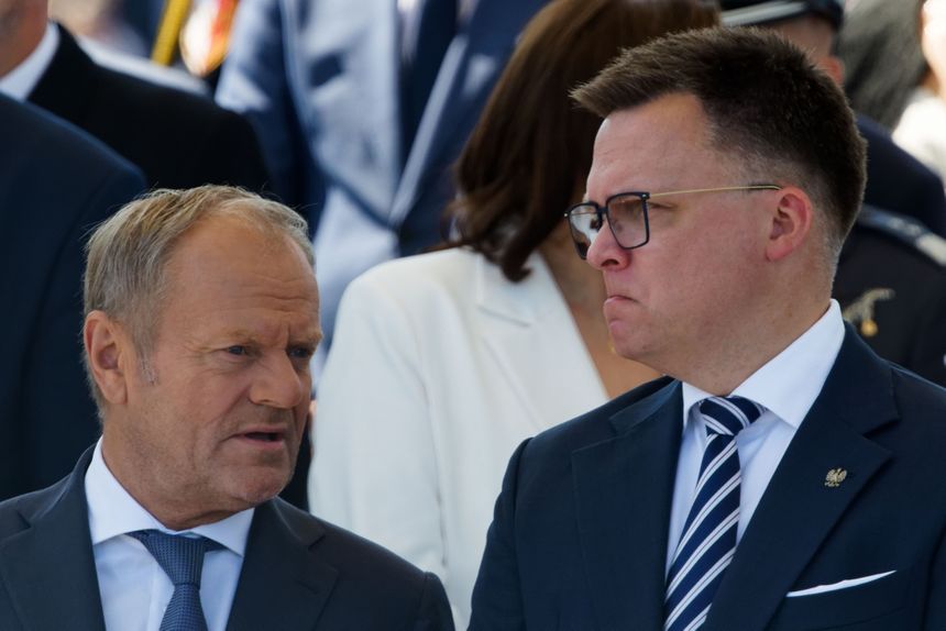 Donald Tusk i Szymon Hołownia