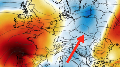 Anomalia temperatury na poziomie ciśnienia 850 hPa 19.08 (ECMWF)