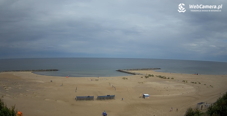 Widok na plażę w Jarosławcu