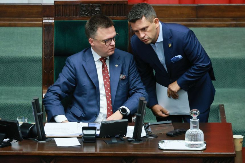 Szymon Hołownia i Paweł Śliz w Sejmie