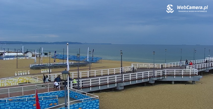 Widok na plażę w Gdańsku Brzeźnie