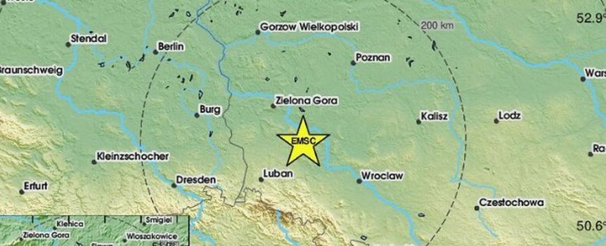 mapa trzęsienia ziemi w Polsce