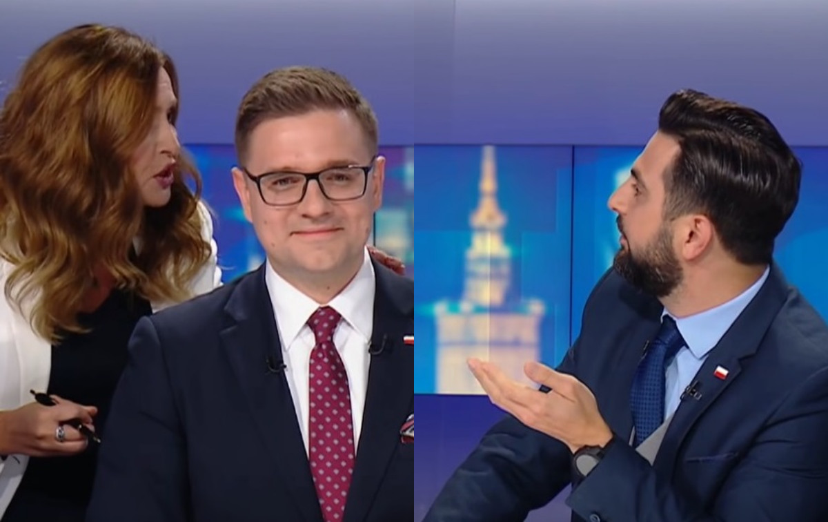 Awantura w studiu, prowadząca wstała i podeszła do posła. „Może się pan uspokoić?”