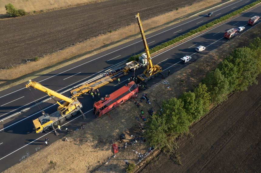 Wypadek polskiego autobusu na Węgrzech