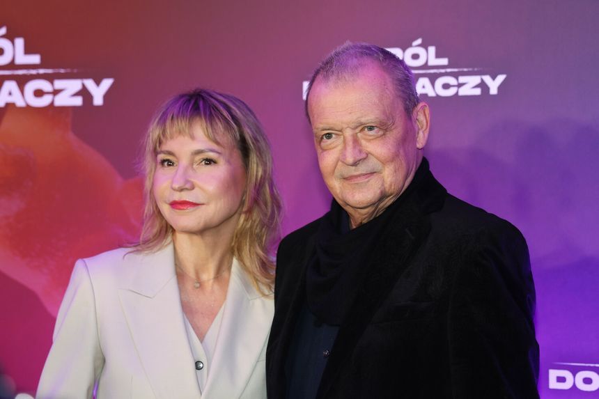 Jan Frycz z trzecią żoną, Małgorzatą