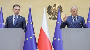 Donald Tusk i Andrzej Domański