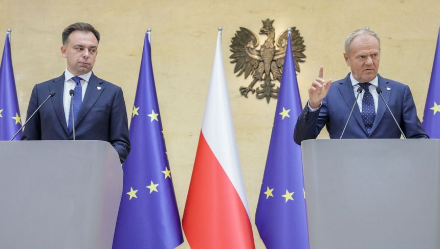 Donald Tusk i Andrzej Domański