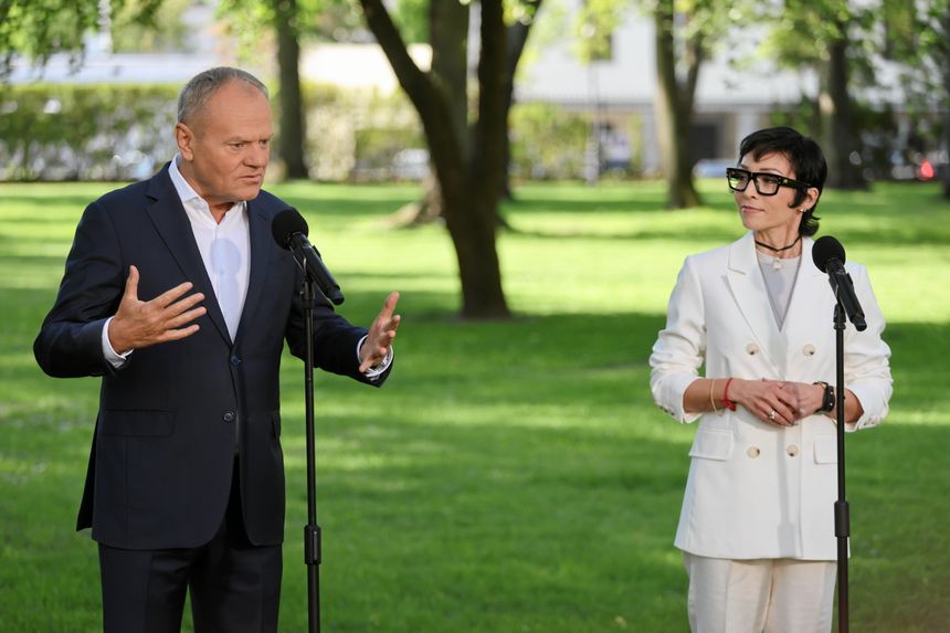 Donald Tusk i Barbara Mróz-Gorgoń