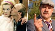 Na zdjęciu dwie sceny: z lewej - para blisko siebie, z prawej - mężczyzna z poważną miną.