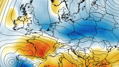 Anomalia temperatury na poziomie ciśnienia 850 hPa 24.08 (ECMWF)