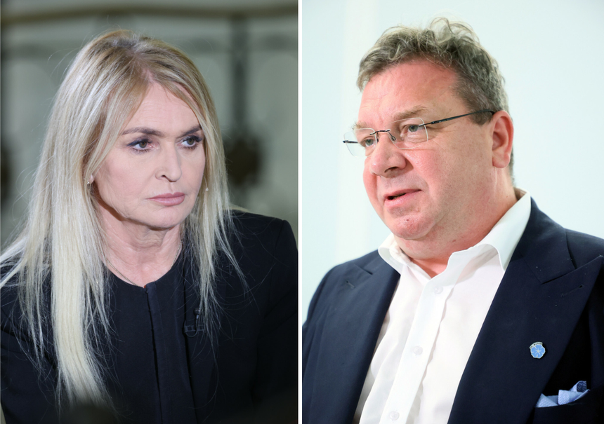Dwoje ludzi rozmawia. Po lewej kobieta z długimi włosami, po prawej mężczyzna w okularach.