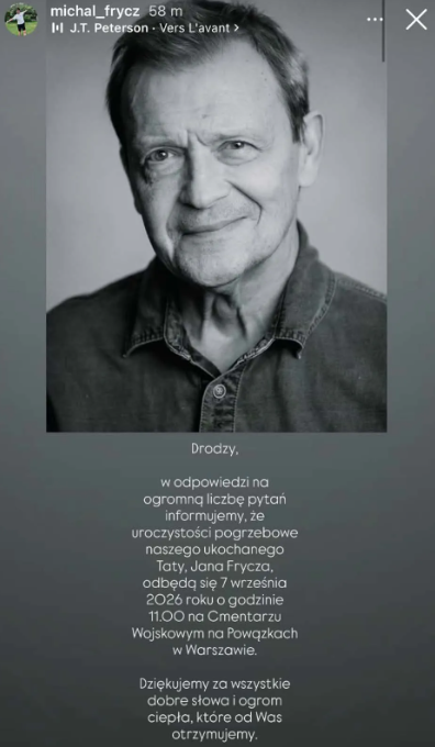 Kiedy i gdzie odbędzie się pogrzeb Jana Frycza?
