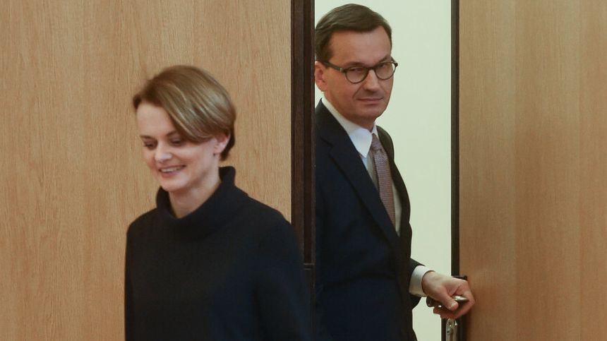 Jadwiga Emilewicz i Mateusz Morawiecki, 2019 rok