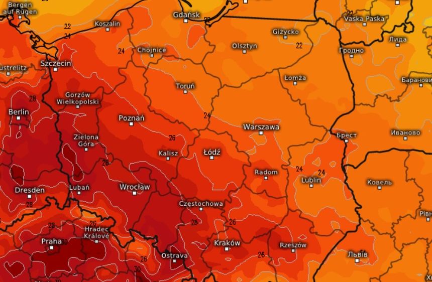 upał pod koniec wakacji w Polsce