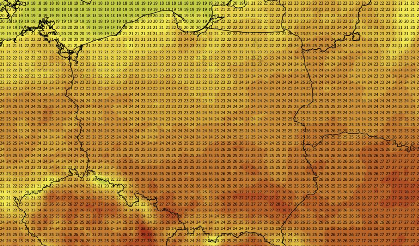 Temperatura maksymalna w Polsce 01.09 (ECMWF)
