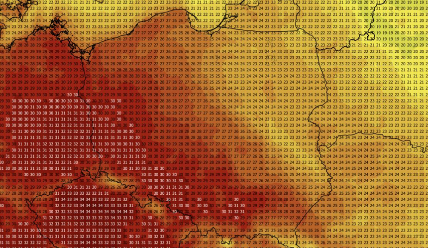 Temperatura maksymalna w Polsce 06.09 (ECMWF)