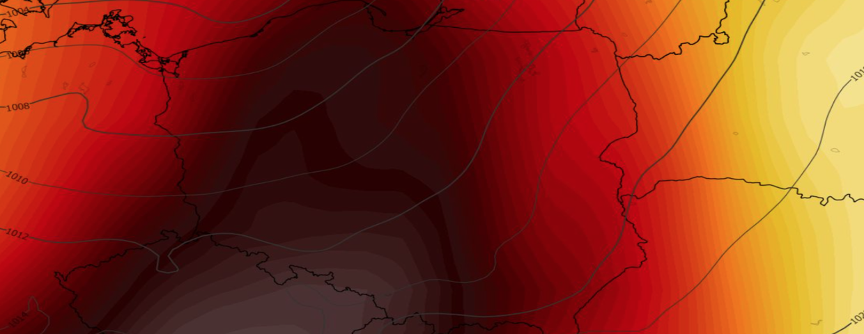 Anomalia temperatury na poziomie ciśnienia 850 hPa 06.09 (ECMWF)
