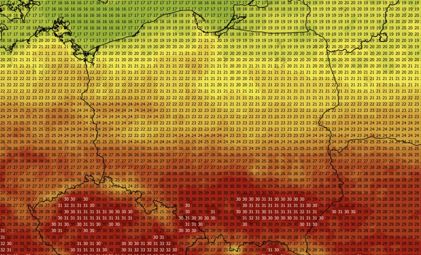 Temperatura maksymalna w Polsce 06.09 (ECMWF)