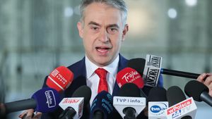 Konferencja prasowa Krzysztofa Gawkowskiego w sprawie Mety