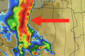 Chwilowe natężenie opadu, zachmurzenie, temperatura i ciśnienie 29.08 (ECMWF)
