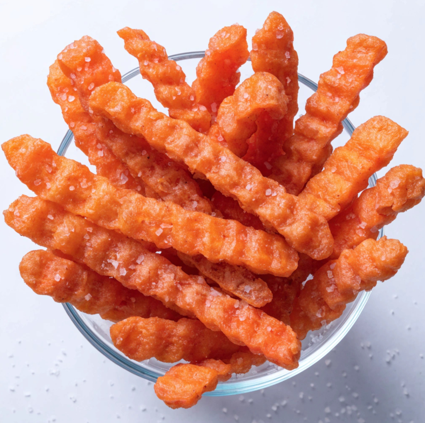 frytki z pieczonej marchewki
