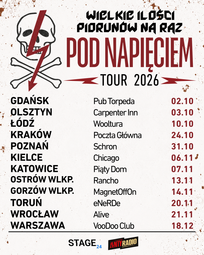 Trasa koncertowa Wielkie ilości piorunów na raz
