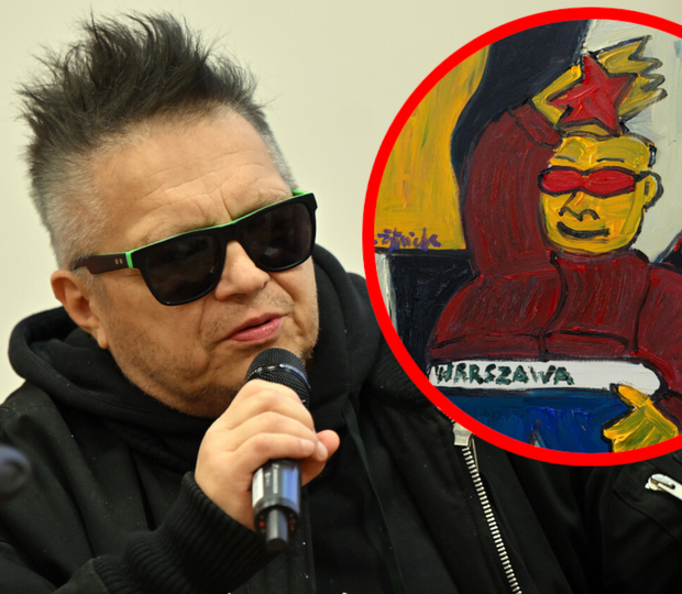 Muniek Staszczyk, fragment obrazu Rekord na aukcji desa obraz Michała Żytniaka Portret Muńka Staszczyka sprzedał się za 23 miliony złoty