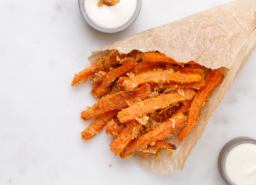 Pieczone frytki z marchewki