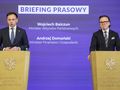 Minister finansów Andrzej Domański i minister aktywów państwowych Wojciech Balczun