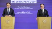Minister finansów Andrzej Domański i minister aktywów państwowych Wojciech Balczun