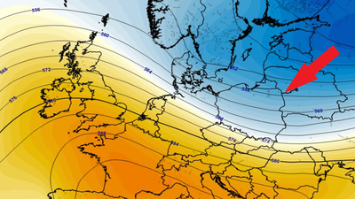 Anomalia wysokości geopotencjalnej na poziomie 500 hPa 05.09 (ECMWF)