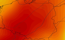 Anomalia temperatury na poziomie ciśnienia 850 hPa 08.09