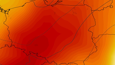 Anomalia temperatury na poziomie ciśnienia 850 hPa 08.09