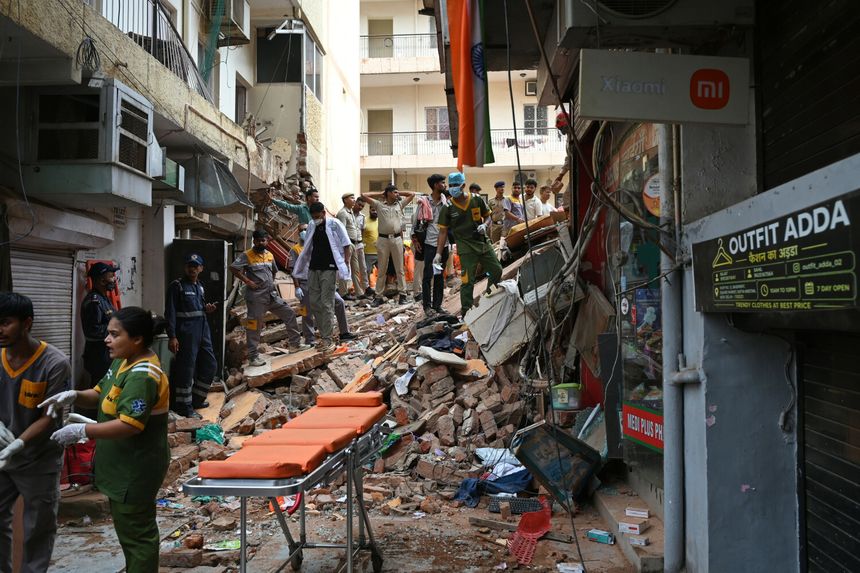 Zawalenie budynku w Indiach