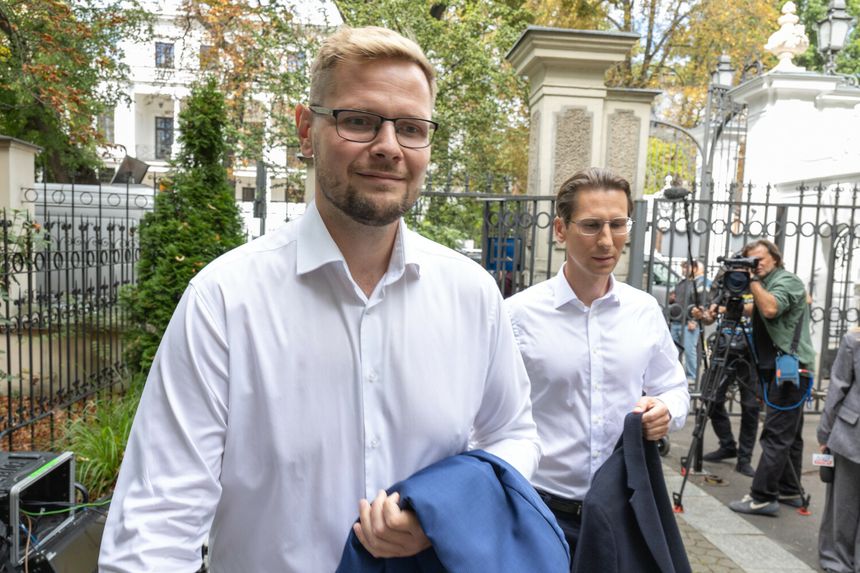 Michał Woś i Kacper Płażyński