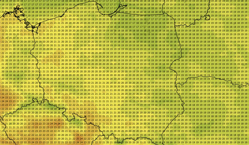 Temperatura maksymalna 07.09 (ECMWF)