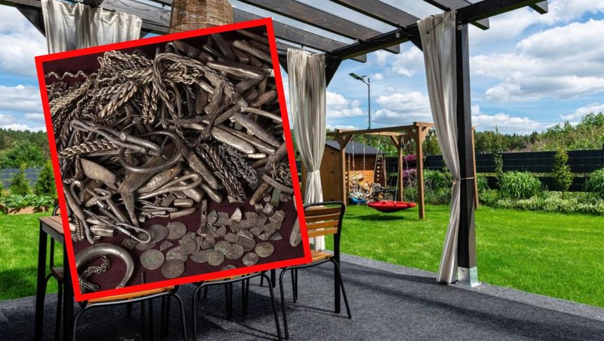 skarb wikingów znaleziony w ogrodzie