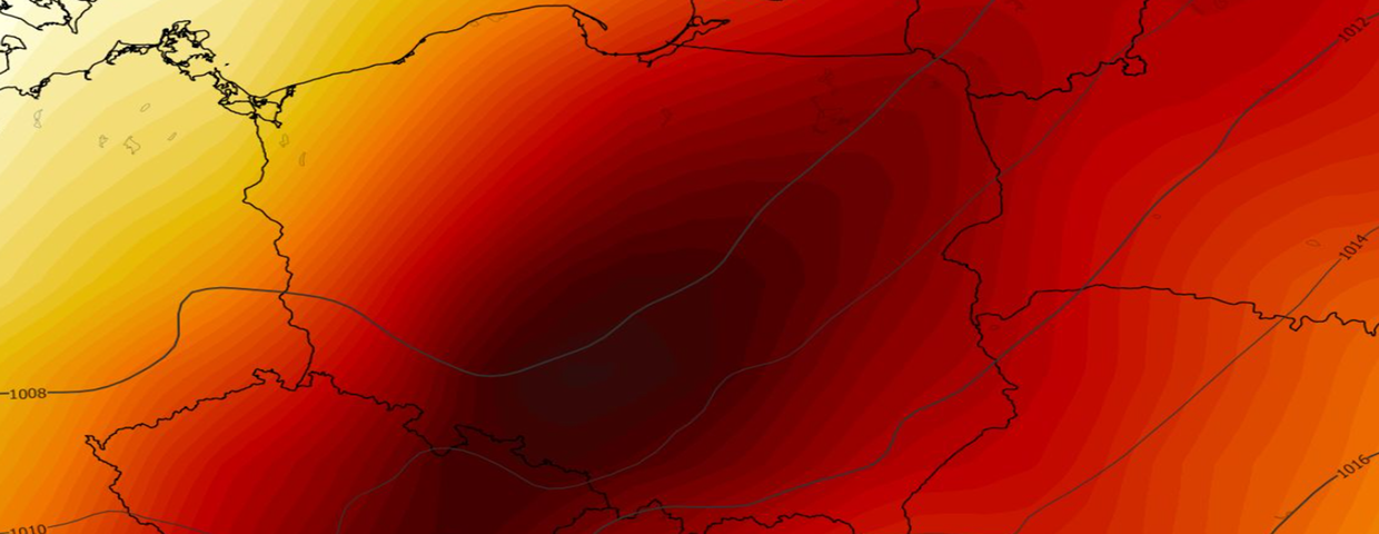 Anomalia temperatury na poziomie ciśnienia 850 hPa 09.09 (ECMWF)